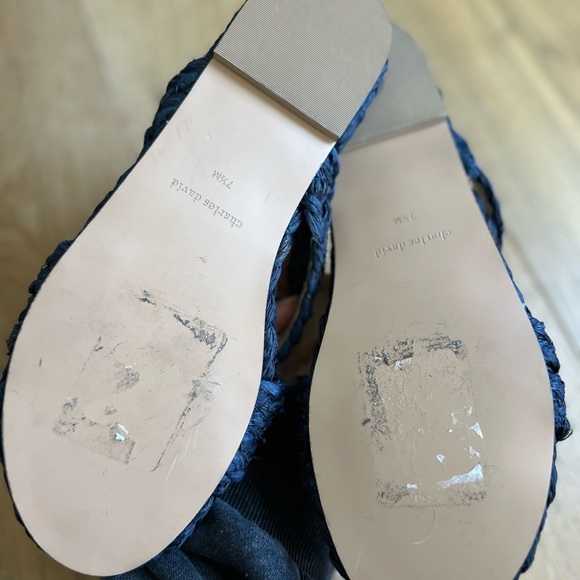 Charles David Black Raffia Women's Sandals - Picture 4 of 5